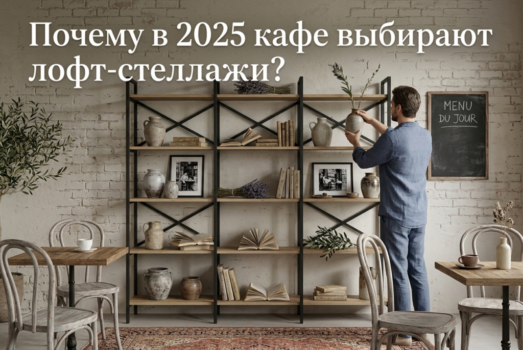    Почему лофт-стеллажи остаются главным трендом мебели для ресторанов в 2025 году. GROSTAT