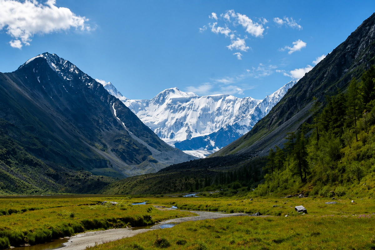Летний пейзаж Катунского заповедника