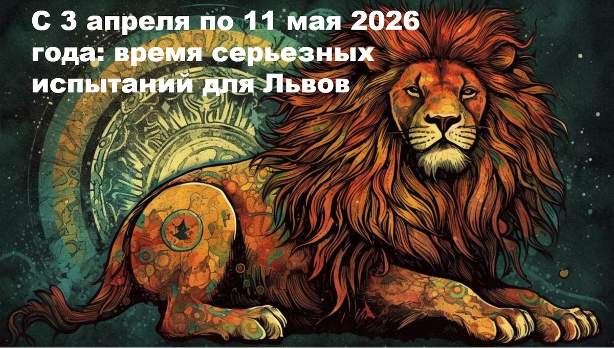 3 апреля по 11 мая время особой важности для всех, у кого восходящий знак или положение планет во Льве.