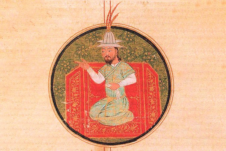    «Свой след в истории Тимур оставил. Да еще такой, что стал не только исторической личностью, но и литературным персонажем».   
Фото: Авторство: 1405–1409 artist, commissioned by Khalil Sultan. Этот файл был извлечён из другого файла, Общественное достояние, commons.wikimedia.org