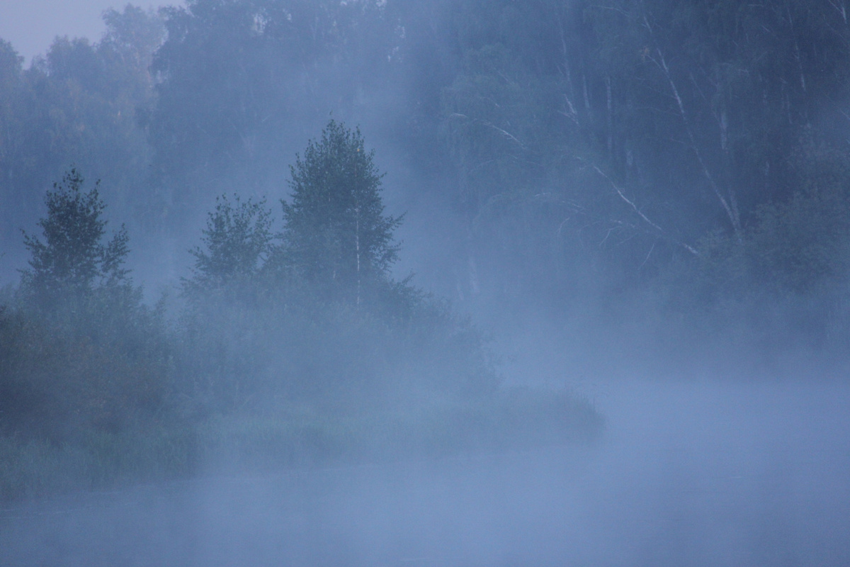 Дым над водой. Фото автора