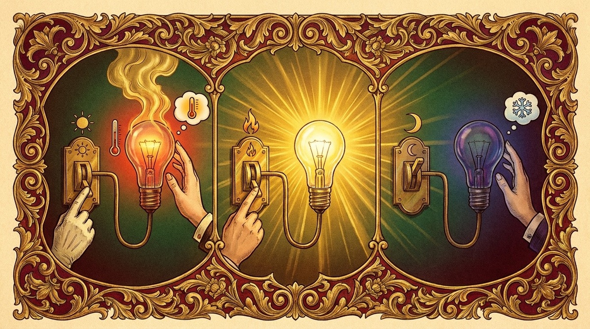 Три состояния материи: тепло, свет и холод