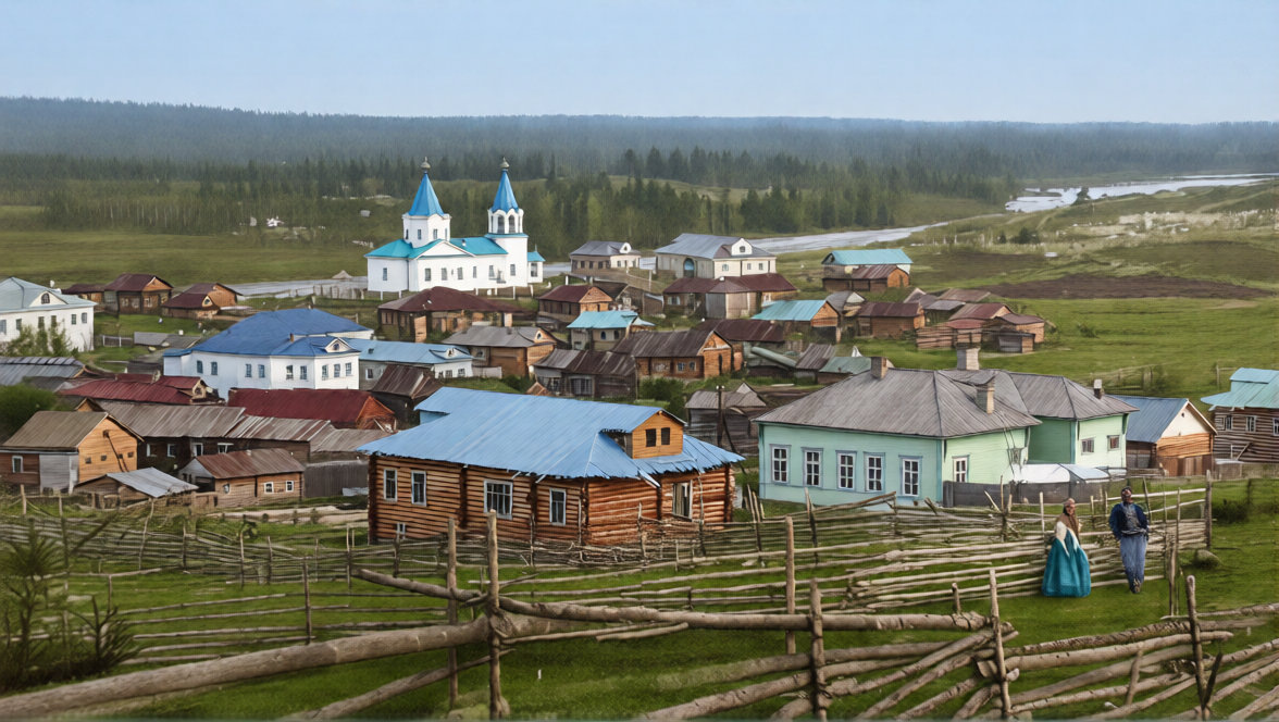 Столица слюдяного края – поморское село Кереть. Начало XX века