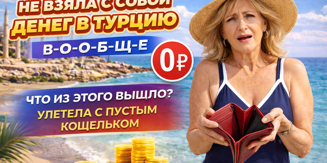 Не взяла с собой денег в Турцию в-о-о-б-щ-е — что из этого вышло? Улетела с пустым кошельком