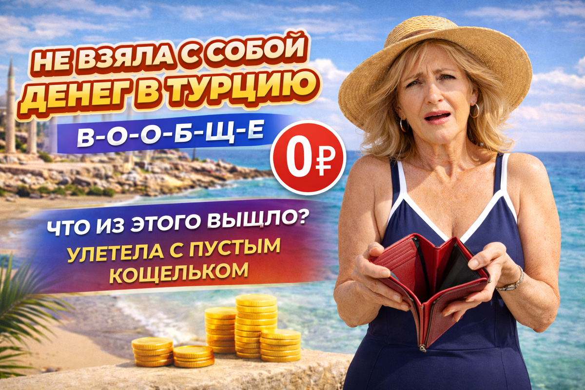 Обложка для статьи "Улетела в Турцию без денег и отлично провела отпуск".