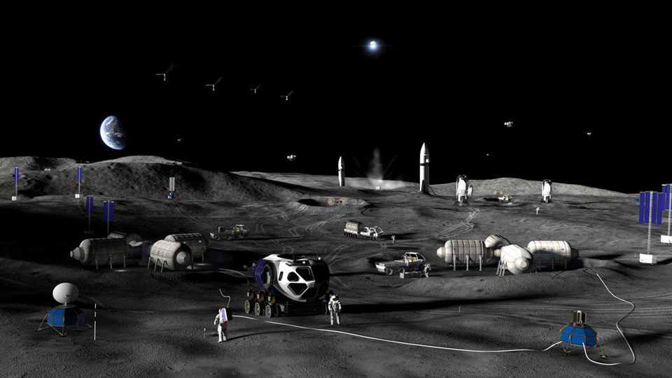 Проект лунной базы. Рисунок: NASA