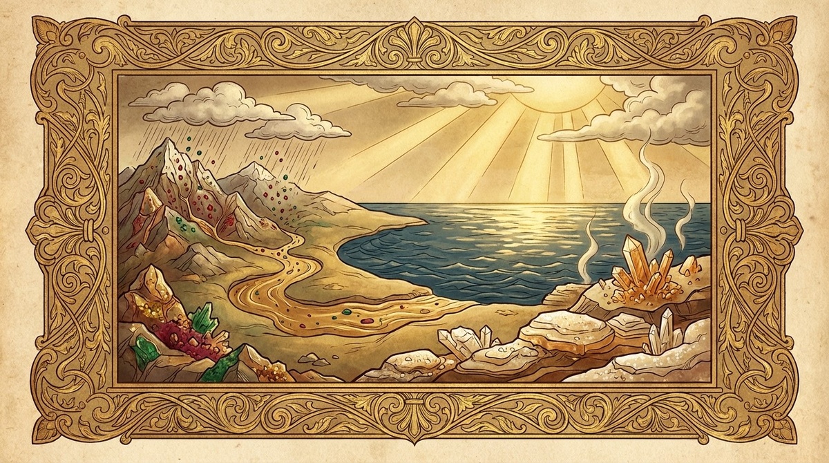 Вода испаряется, соль остаётся. Четыре миллиарда лет - и океан солёный