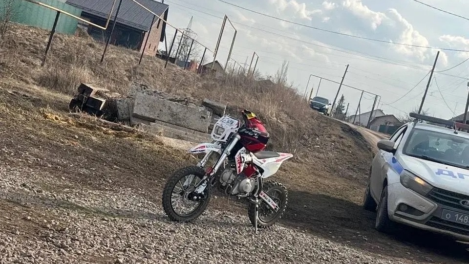 12-летнего школьника на питбайке поймали под Челябинском