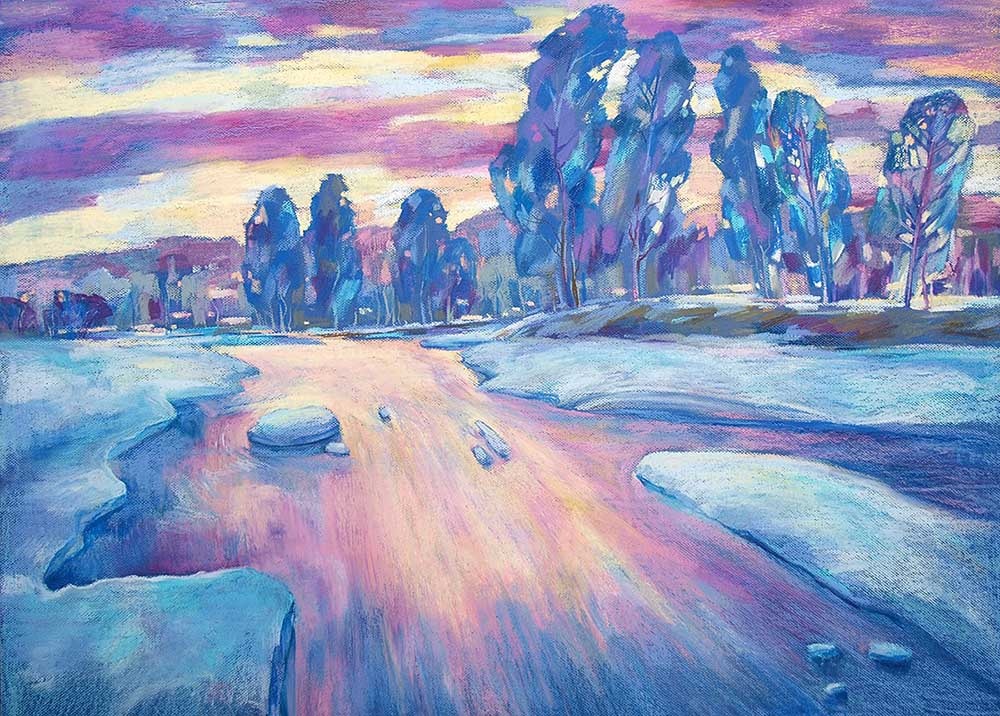 Роза Савинова, "Морозное утро". Из серии "Широка страна моя родная", 2016г.