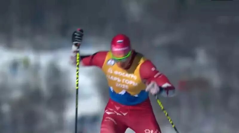    а. Большунов. Скриншот с трансляции