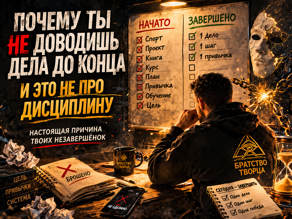 Почему ты не доводишь дела до конца — и это не из-за лени