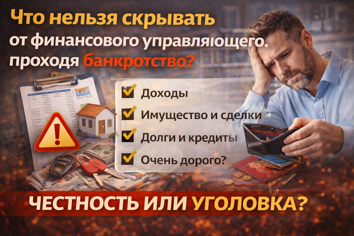 Что нельзя скрывать от финансового управляющего, проходя банкротство физлица?