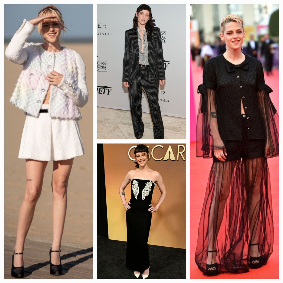 Образы Кристен Стюарт, вошедшие в подборку Elle Brasil. Материал: Getty Images.