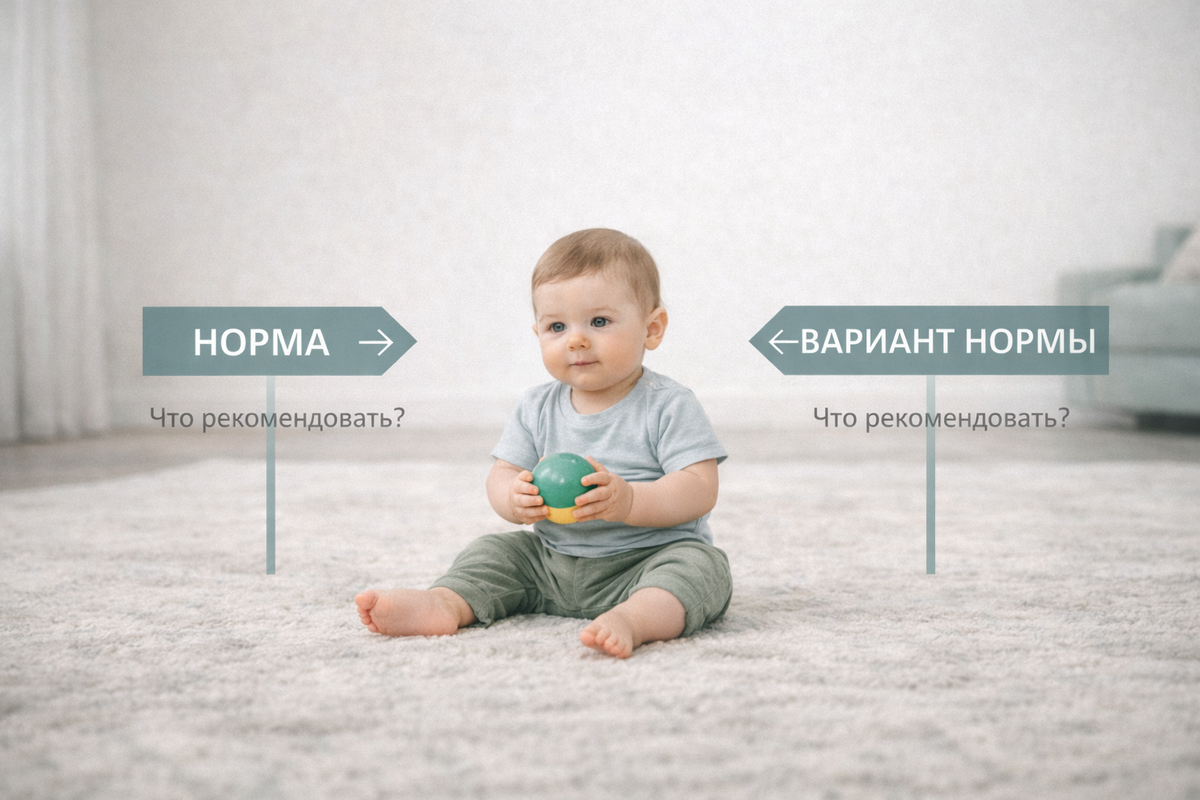 Ползает и сидит: норма. Сидит, но не ползает: надо разбираться! 