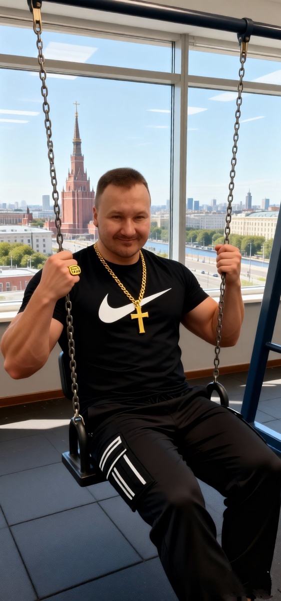 Автор этих строк в качалке