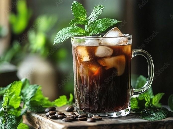 Фото из Pinterest Кофе со льдом и мятным сиропом