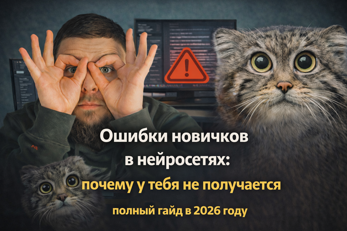 ⚠️ Ошибки новичков в нейросетях: почему у тебя не получается
