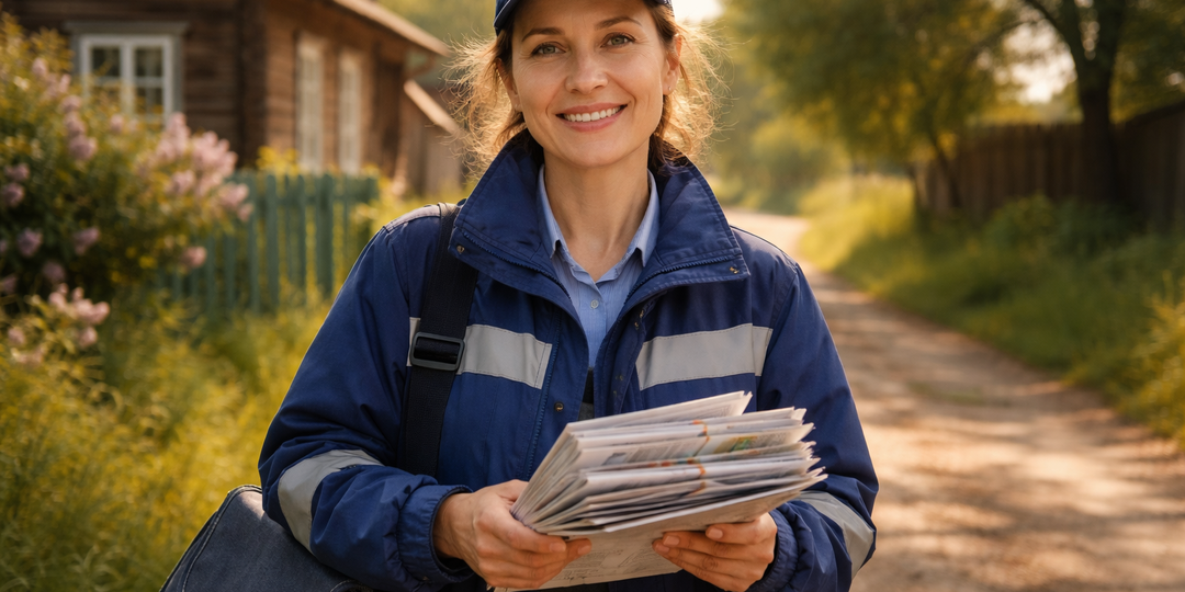 Сельская почтальонка