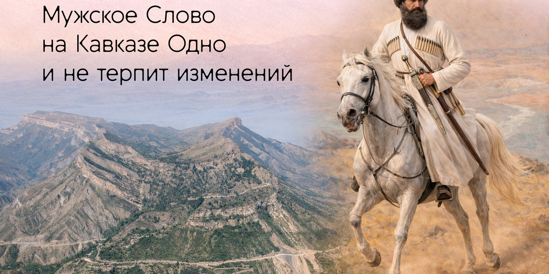 Мужское слово на Кавказе одно и не терпит изменений