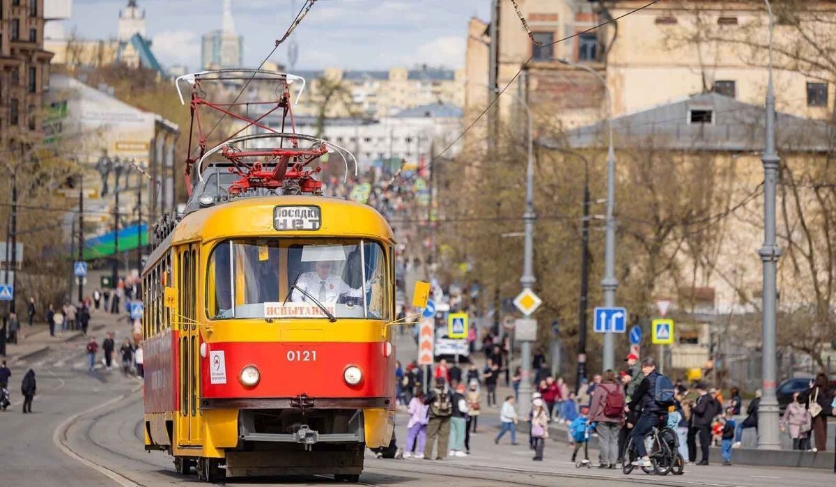     Парад трамваев. Источник: mos ru Автор фото: Пресс-служба Мэра и Правительства Москвы
