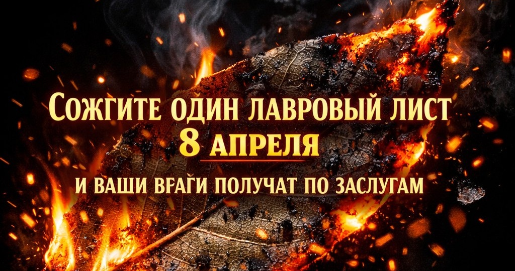Сожгите один лавровый лист 8 апреля, и ваши враги получат по заслугам.