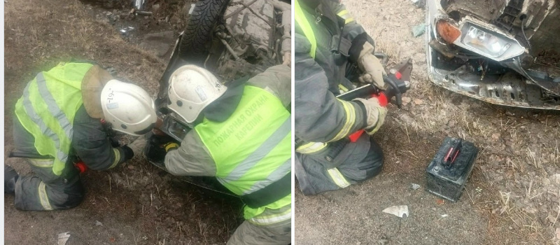    Кто-то под Беломорском положил авто на крышу и сбежал  ГКУ РК ОПС по Беломорскому муниципальному округу