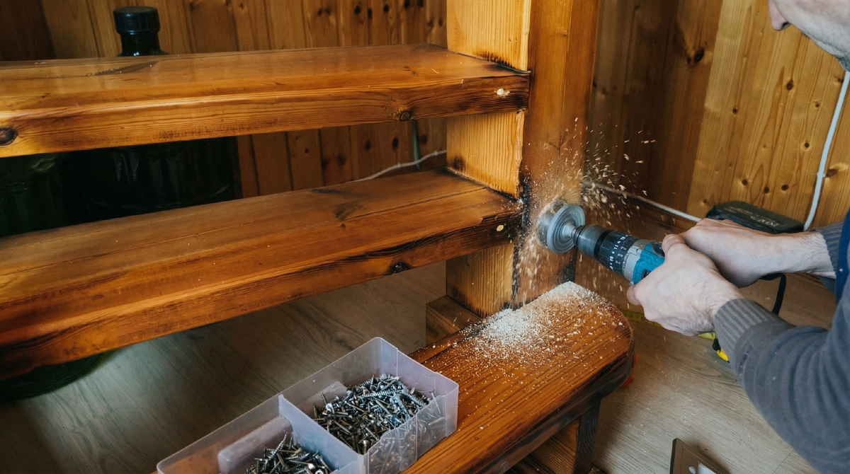 Высверливание отверстия под ночник