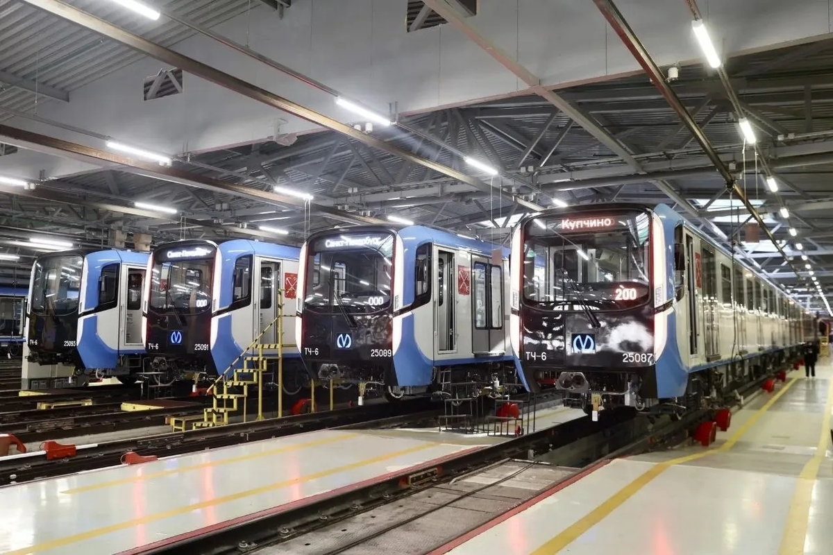Поезда метро 81-726.2 «Балтиец-2» для Московско-Петроградской линии в Санкт-Петербурге. Источник: Начальник транспортного цеха/Telegram