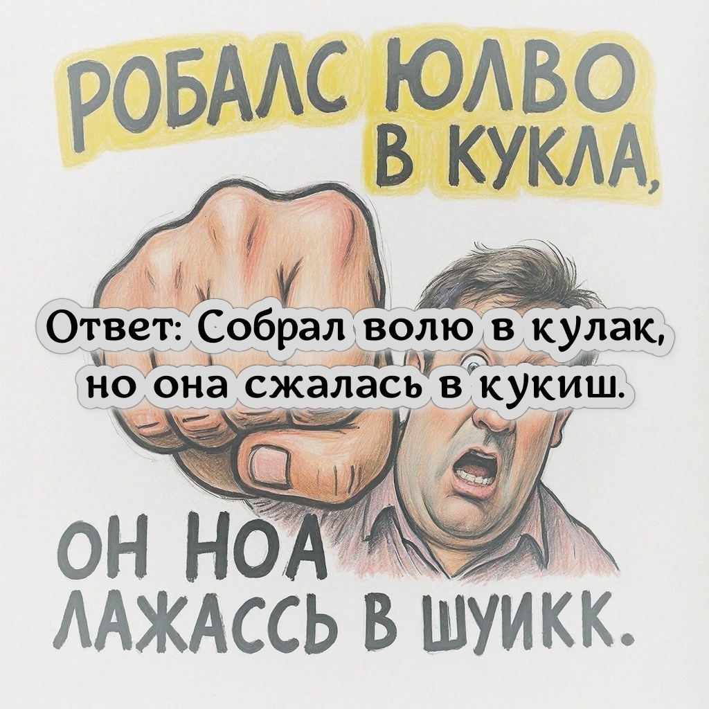 Собрал волю в кулак, но она сжалась в кукиш.
