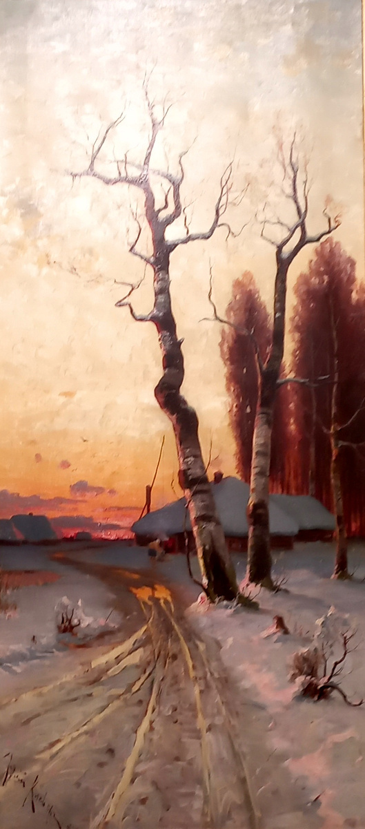 Ю.Ю Клевер (1850-1924)  «Закат солнца зимой» 1887 г.  