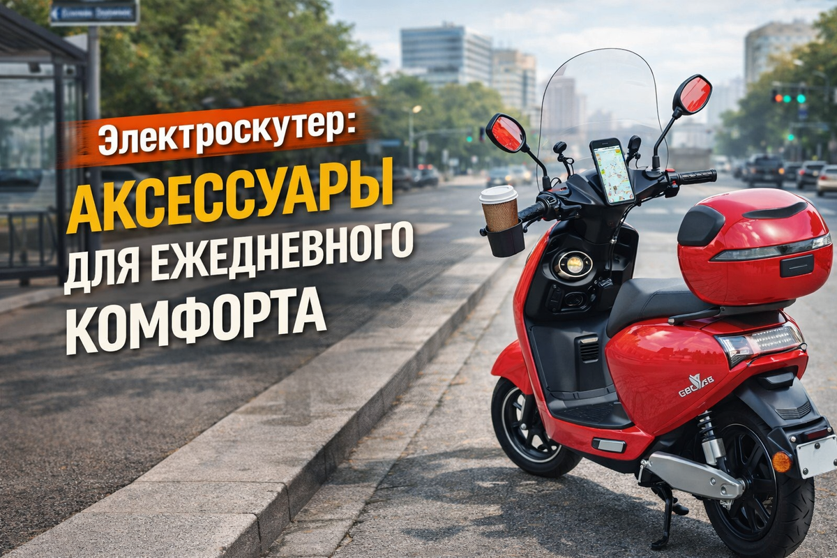 Сделайте скутер удобным для себя. Рассказываем, какие аксессуары реально пригодятся в городе.