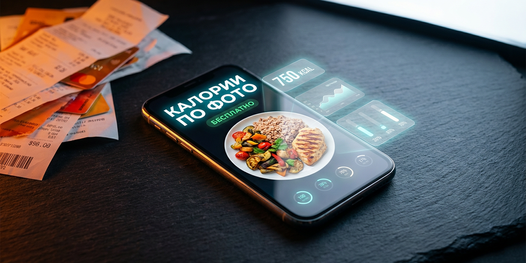 Приложение считает калории по фото еды. И не просит за это денег