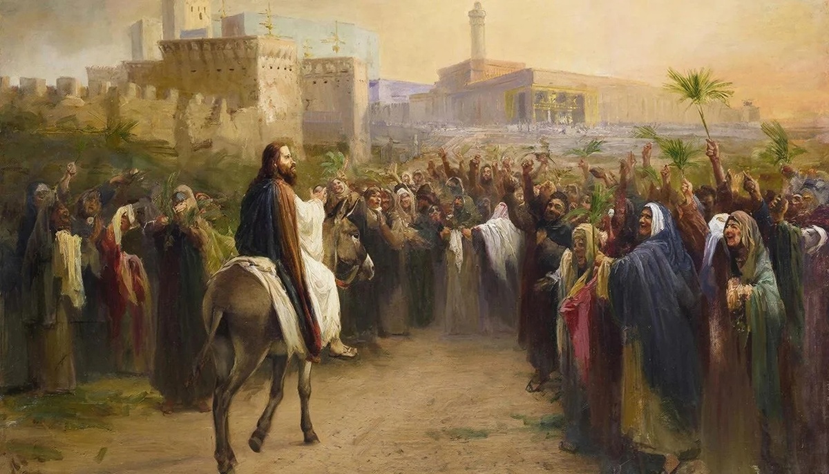 «Осанна! Благословен Грядущий во имя Господне! Они стелили ветви на дорогу. Не зная, что через несколько дней эти же руки будут требовать Его крови.»
