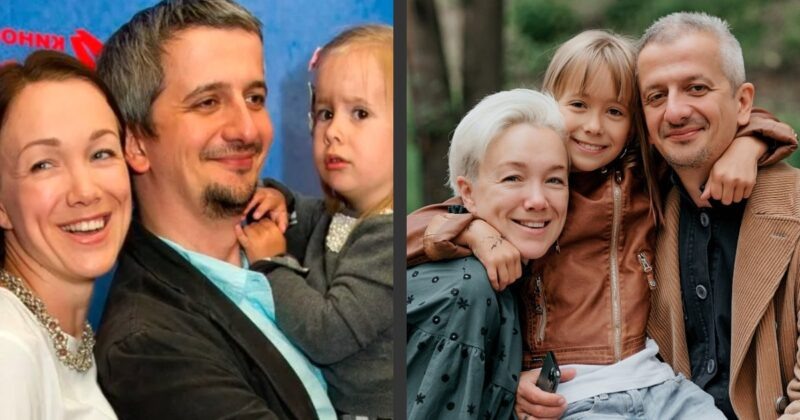    Дарья Мороз и Константин Богомолов с маленькой дочерью Анной.