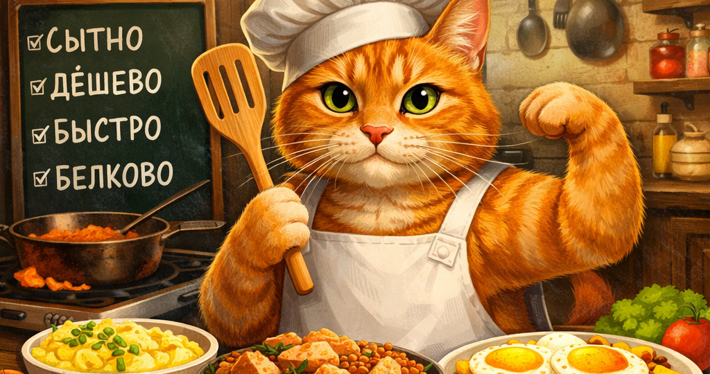 Рецепты под задачу: сытно, дёшево, быстро, белково — почему это работает лучше