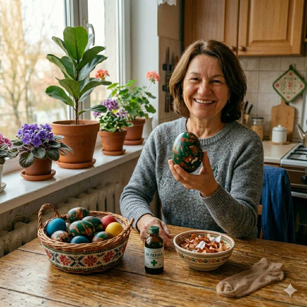 Соседки точно будут спрашивать рецепт «мраморных» яичек. 😉