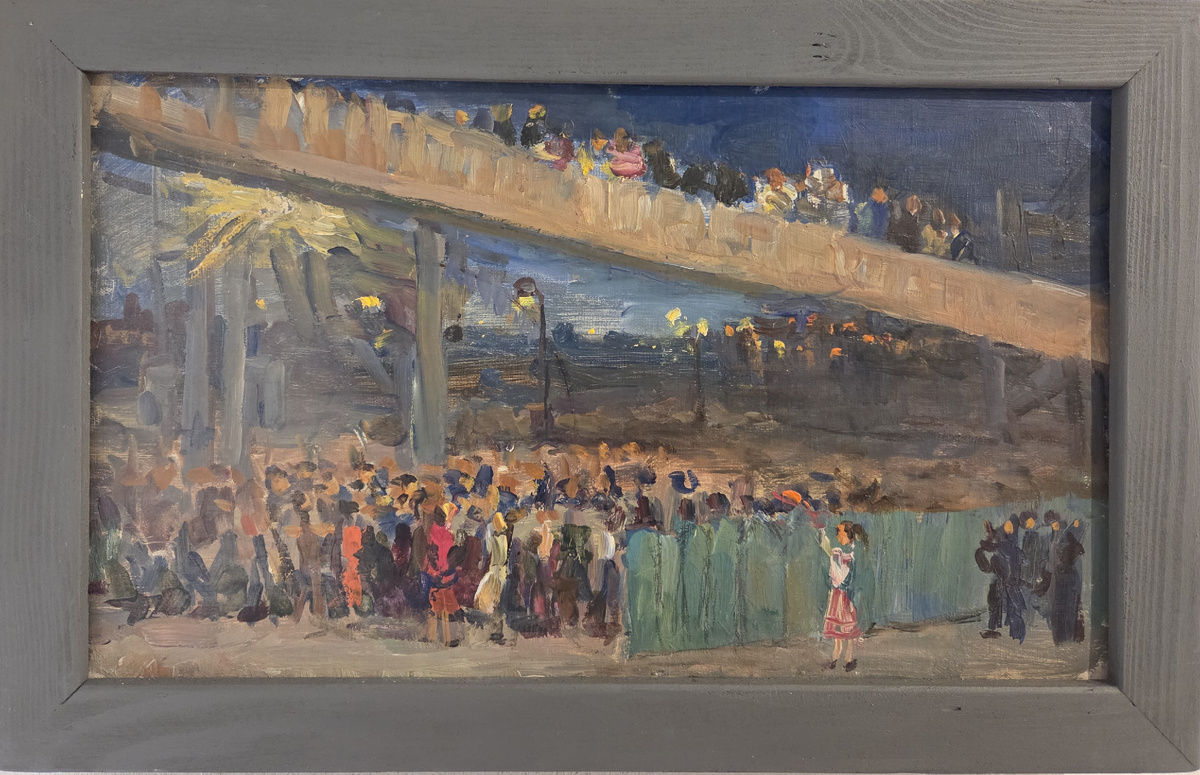 Герасимов С.В. Сена. Париж 1956 картон, масло