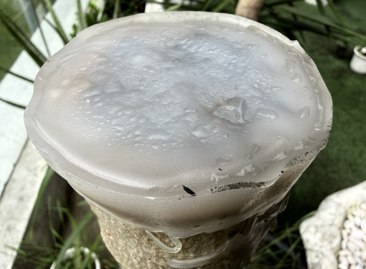 Срез, покрытый воском от обычной промышленной свечи, до сих пор как новенький!