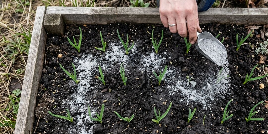 Первая подкормка чеснока после зимы. Перья не пожелтеют а быстро наберут зелёную массу