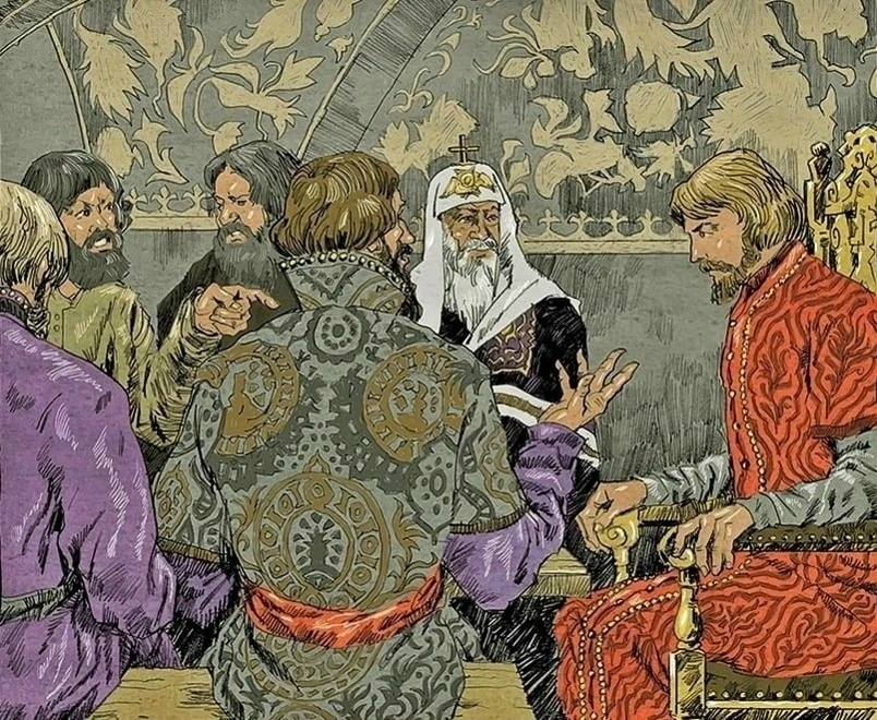 Заседание Боярской думы в начале правления Ивана III. Художник Игорь Сакуров