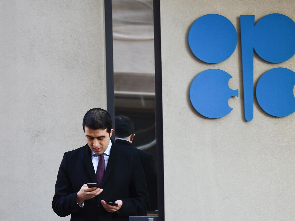    Мужчина у штаб-квартиры Организации стран - экспортеров нефти (ОПЕК) в Вене© РИА Новости . Алексей Витвицкий