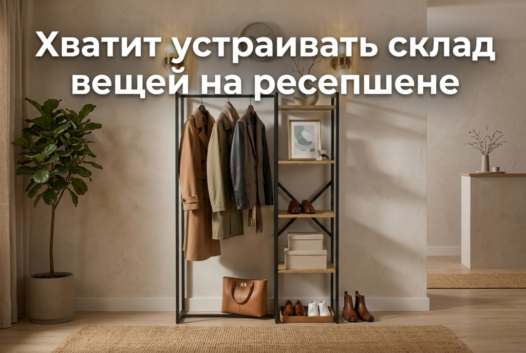    Пример эффективной планировки зоны приема и хранения вещей в современном отеле GROSTAT