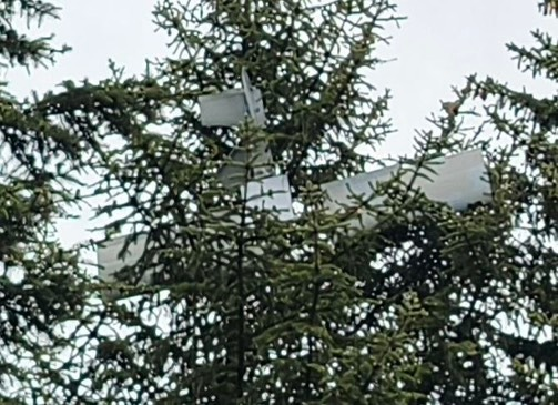 Укаринский БпЛА самолетного типа с установленным терминалом Старлинк