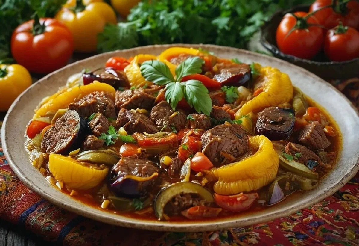    Готовый дымдама перемешивают и подают на блюдах к столу