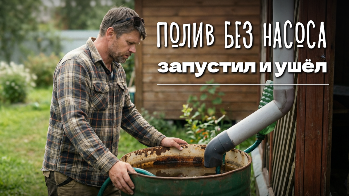 Полив без насоса и электричества