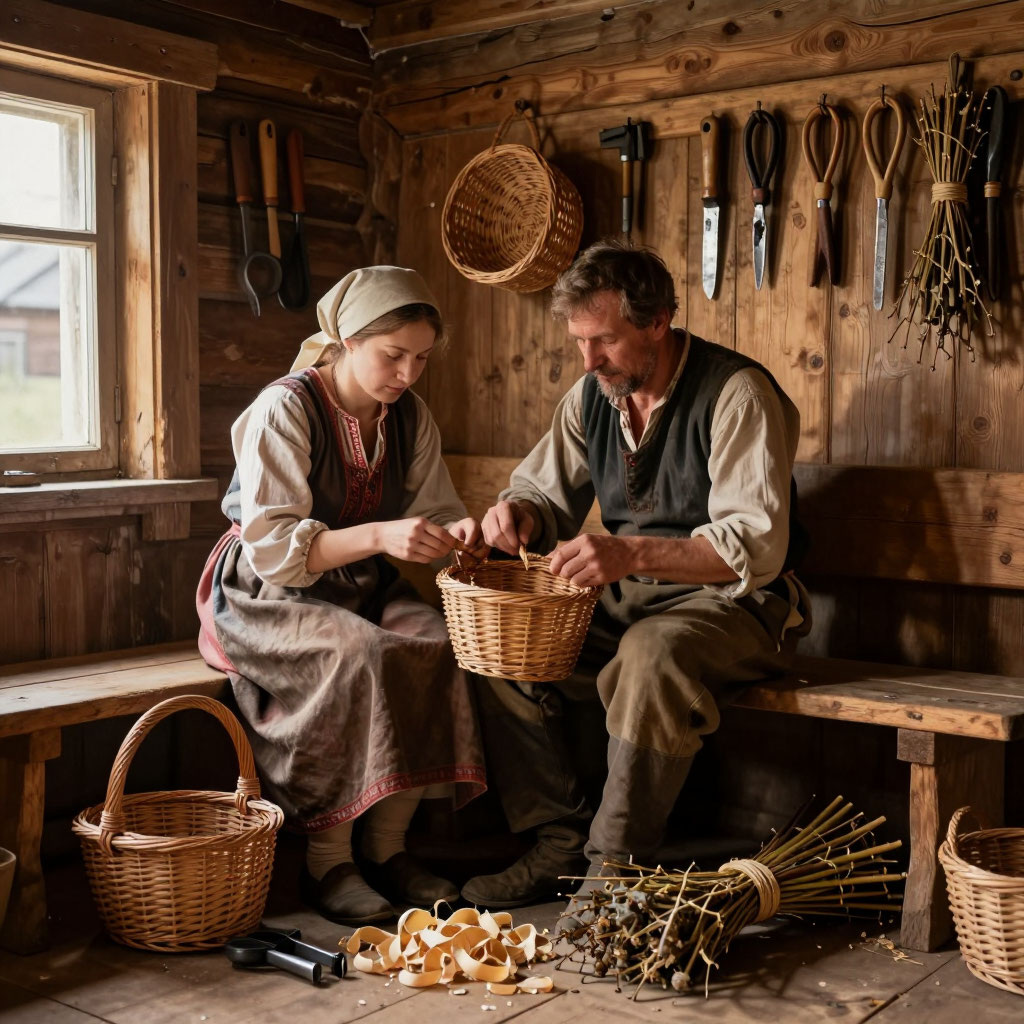 Лоза в руках мастера: как в XVIII веке плели корзины, верши и ловушки