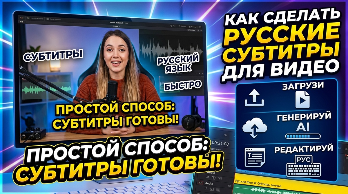 Создание русских субтитров для видео