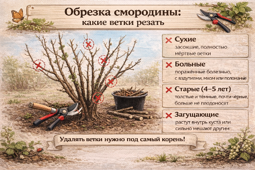 какие ветки  резать