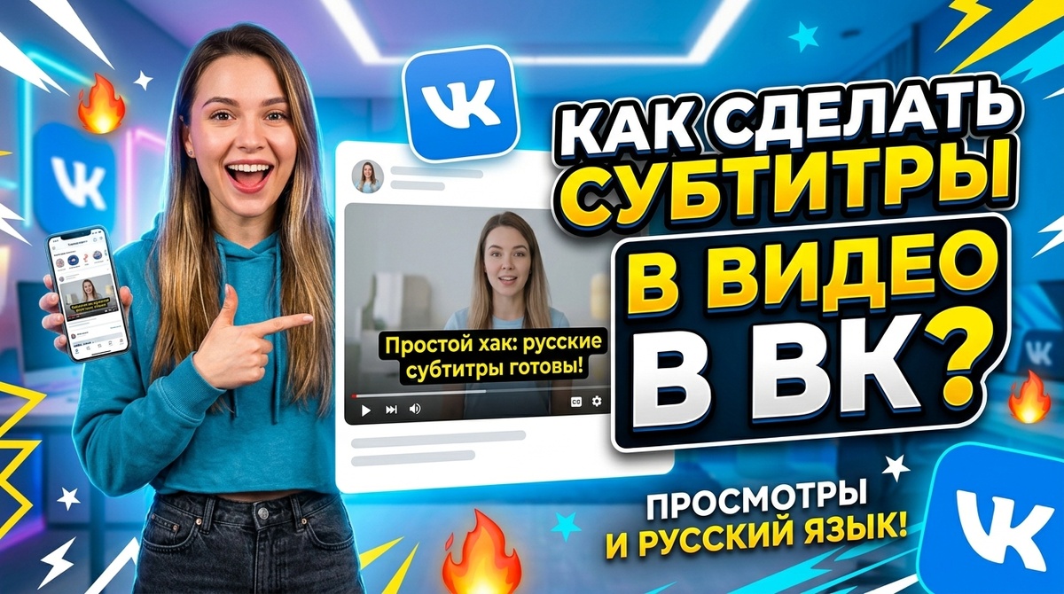 Создание субтитров для видео в ВК