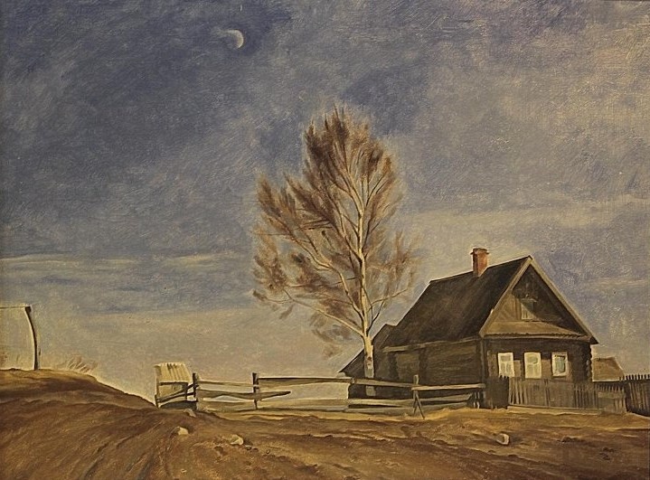 В.А.Машенкин. Над Волховом. Этюд. 1974. Староладожский историко-архитектурный и археологический музей-заповедник.